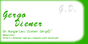 gergo diener business card